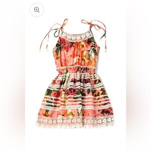Ujala Girls Alice Peach Floral Dress